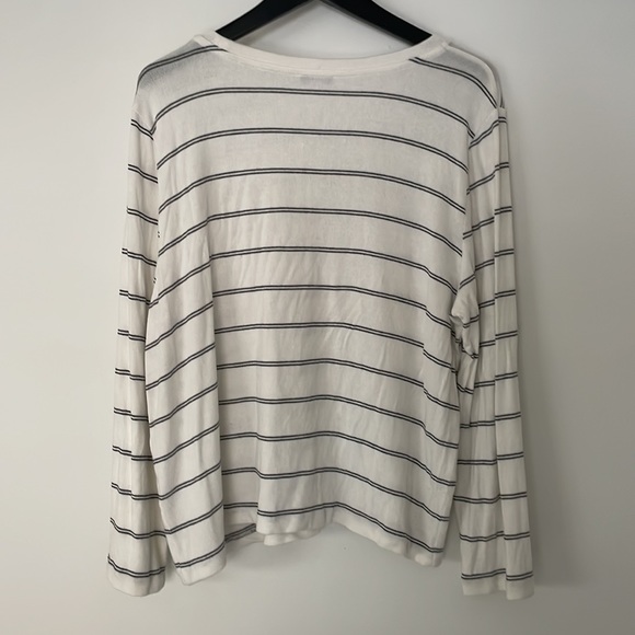 Vince Stripe 2 pc Set Sweater Knit Summer Shorts / Top black and white XL - Picture 8 of 14